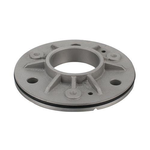 Stainless Steel Glass Railing System Round Post Base Flange For Deck Porch
