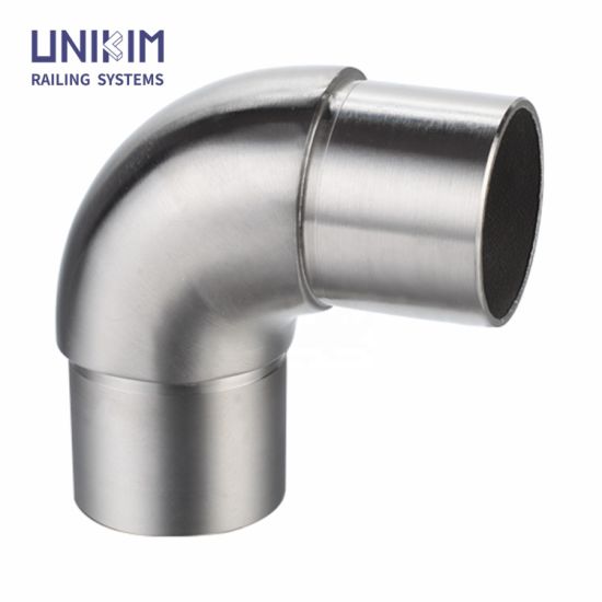 Unikim Stainless Steel Pipe Handrail Fittings Welded Bevel End Elbow Joint