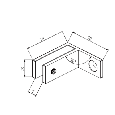 UNIKIM Hot Sales Inox Glass 90 Degree Balustrade Balcony Railing Adjustable Glass Clamps