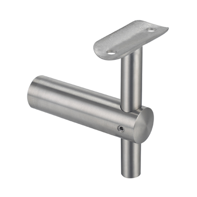 UNIKIM Stainless Steel Adjustable Stair Round Glass Mount Handrail Bracket 