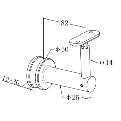 UNIKIM 304/316 Material Stainless Steel Fixing External Handrail Brackets Factory