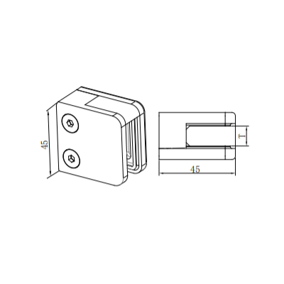 UNIKIM Glass Balustrade Fitting Clamp Stainless Steel Glass Stair Handrail Clip