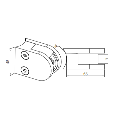UNIKIM Stainless Steel SS316/304 Balcony Balustrade Glass Clamp Holder