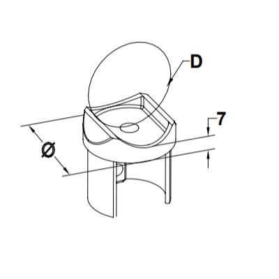 UNIKIM Modern Stair Circle Handrail Covers Balustrade End Cap