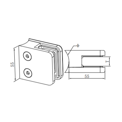 UNIKIM Balustrade System Stainless Steel SS316/304 Hot Selling Casting Stainless Steel Glass To Wall U Clamp