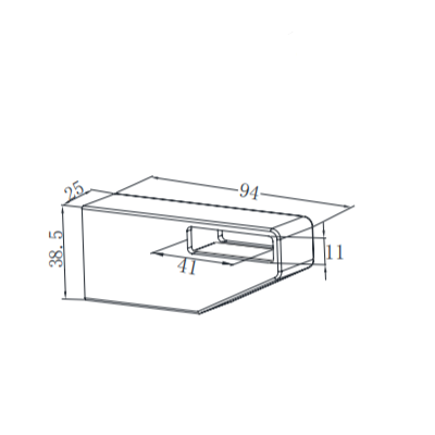 UNIKIM Stainless Steel Square Modern Handrail Mounting Connector Fitting