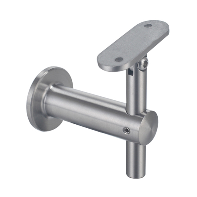 UNIKIM Adjustable Stair Stainless Steel Square Round Glass Mount Handrail Bracket