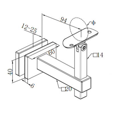 UNIKIM SS 316 Stainless Steel Handrail Hardware Handrail Railing Fittings Glass Bracket Manufacturer
