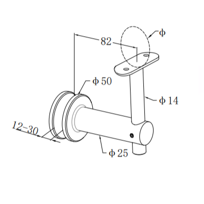 UNIKIM China Factory High Quality SS316/304 Handrail Hand Railing Bracket