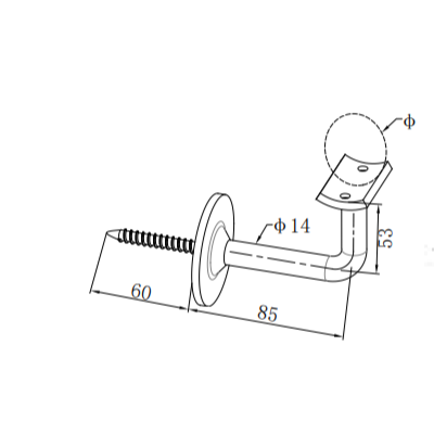 UNIKIM High Quality Custom 316 Stainless Steel Handrail Glass Weldable Handrail Brackets For Wall