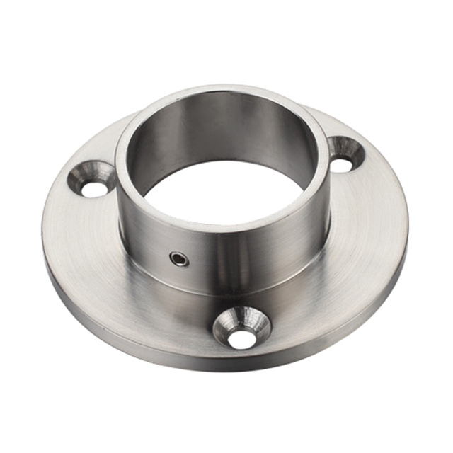 UNIKIM Stainless Steel Glass Railing Balustrade System Round Post Base Flange For Deck Porch