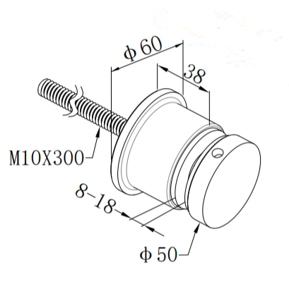 Stainless Steel Handrail Fittings Glass Standoff Hardware Factory