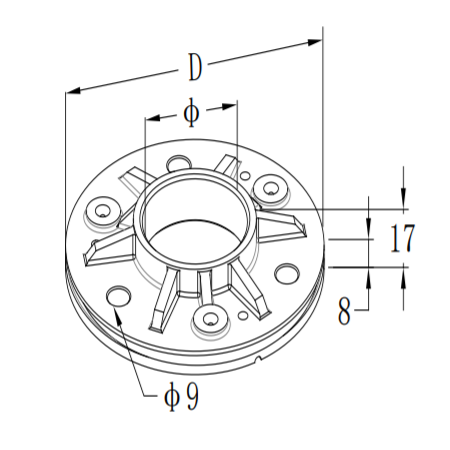 Stainless Steel Glass Railing System Round Post Base Flange For Deck Porch