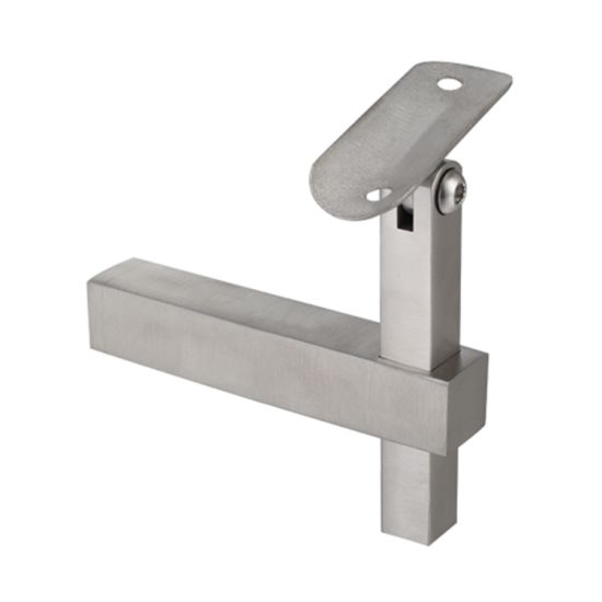 Black Square Stainless Steel Handrail Brackets for Stairs
