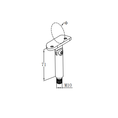 UNIKIM Custom Stainless Steel Handrail Accessories Bracket For Stair