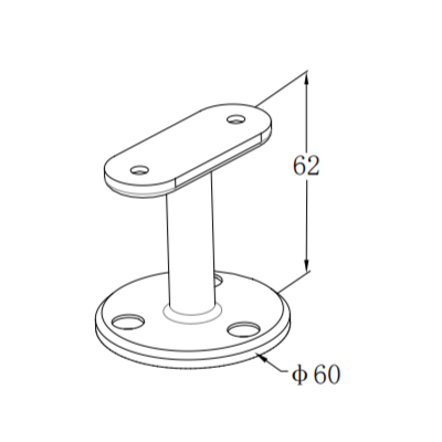 UNIKIM High Quality Custom Flat Stainless Steel Handrail End Bracket