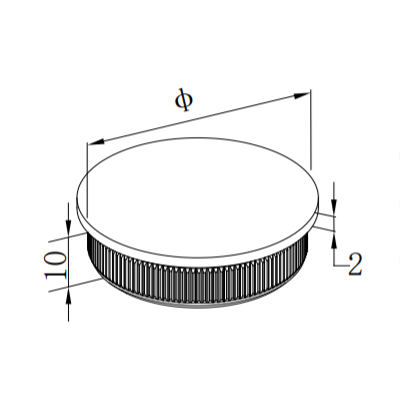 UNIKIM High Quality Aluminum Frameless U Channel Glass Railing End Cap