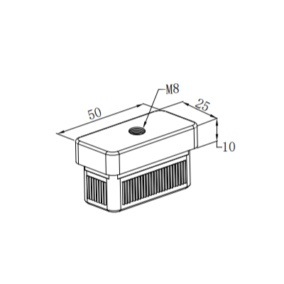 UNIKIM Hot Sale Stainless Steel Handrail Railing Pipe Square Fitting End Cap