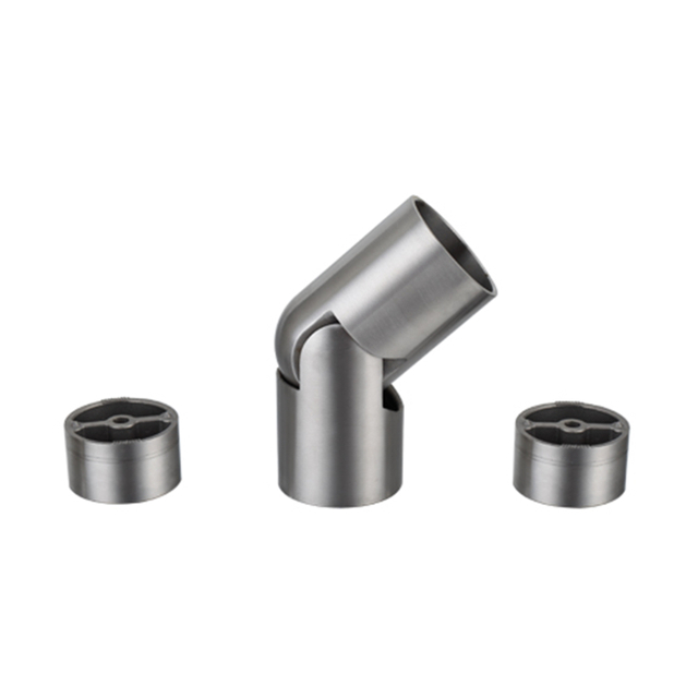 UNIKIM Stainless Steel Adjustable Female Elbow Connector Wooden Timber Handrail Hardware Fittings