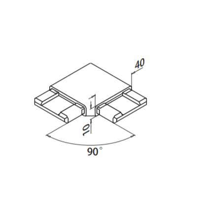 UNIKIM Stainless Steel Square Modern Handrail Mounting Connector Fitting