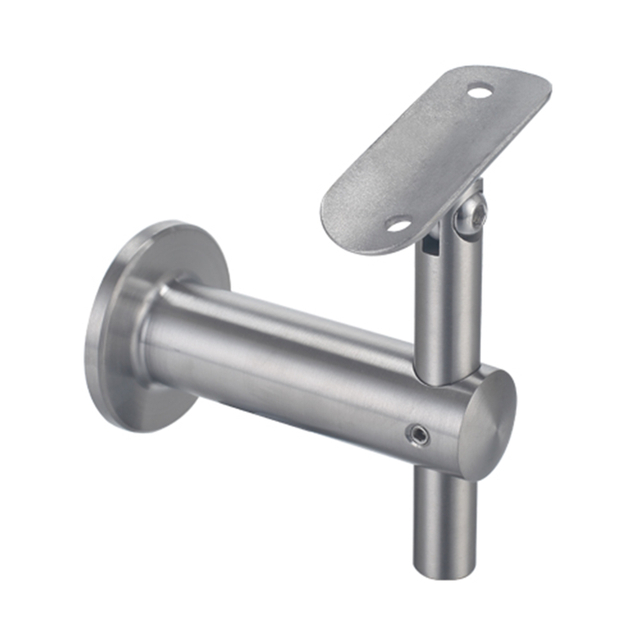 UNIKIM Adjustable Stair Stainless Steel Square Round Glass Mount Handrail Bracket SS Handrail Brackets