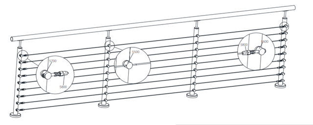 UNIKIM Stainless Steel Wire Staircase Railing Fittings Deck Cable Hardware