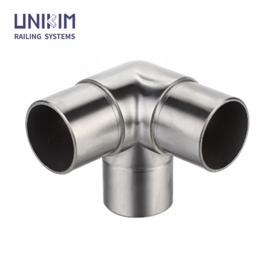 Unikim Stainless Steel Pipe Handrail Fittings Welded Bevel End Elbow Joint