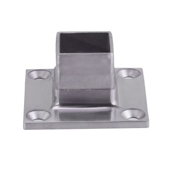 Custom Heavy Duty Fence Post Base Square Handrail Floor Flange