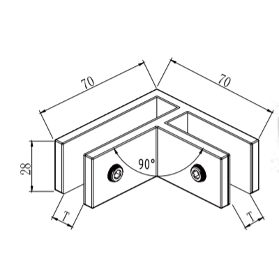 UNIKIM Hot Sales Inox Glass 90 Degree Balustrade Balcony Railing Adjustable Glass Clamp
