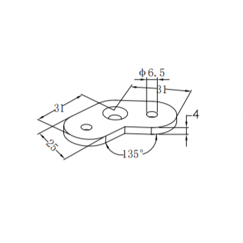UNIKIM Stainless Steel 135 Degree Glass Connector Railing Fittings Glass Bracket