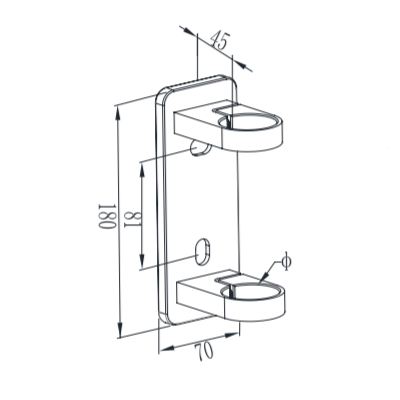 UNIKIM Wall To Handrail Connector Stair Railing Bracket Stainless Steel Handrail Holder