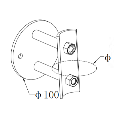 UNIKIM Stainless Steel Handrail Post Tube Bracket For Stair Balustrade