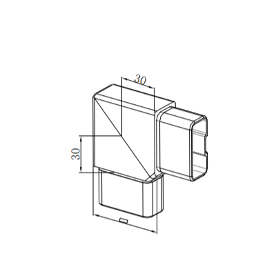 UNIKIM Stainless Steel Metal Square Modern Handrail Mounting Bracket Fitting