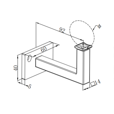 UNIKIM Stainless Steel Square Railing Brackets Heavy Duty