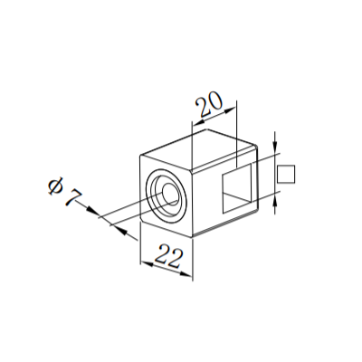 UNIKIM Stainless Steel Square Railing Brackets Heavy Duty Square Bar Adaptor