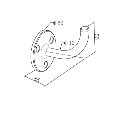 UNIKIM Balustrade Bracket Holder Parts Modern Adjustable Handrail Pipe Bracket Component
