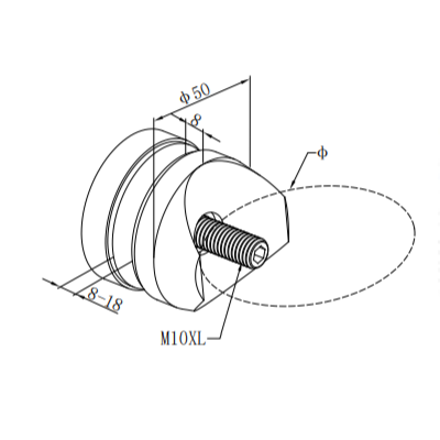 China Glass System Standoff Suppliers for Deck Railing with Ce