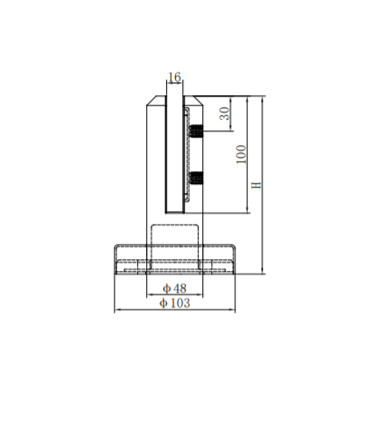 Stainless Steel Glass Pool Fence Side Mount Glass Fitting Spigot