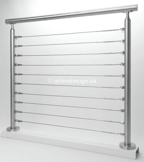 Unikim Modern 1/8 Wire Cable Deck Railing Systems Hardware Glass Balustrade
