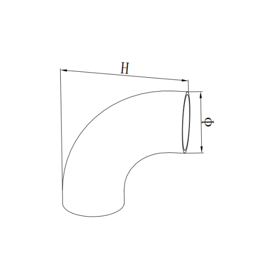Unikim Stainless Steel Pipe Handrail Fittings Welded Bevel End Elbow Joint