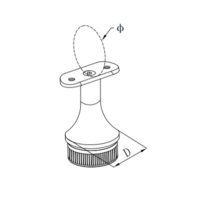 UNIKIM Stainless Steel Balustrades Pipe Holder Stair Handrail Railing Brackets