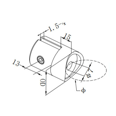 UNIKIM Balustrades Railing Glass Clamp Glass Holder For Balustrade Handrail Clamps