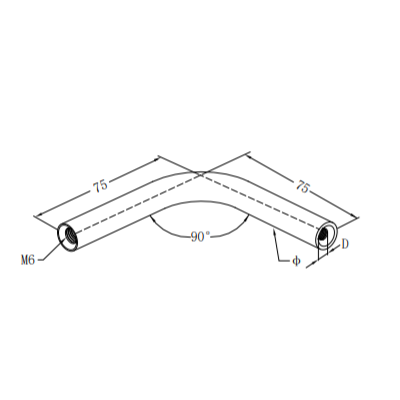 UNIKIM 90 Degree SS Stainless Steel Railing Wall Mount Railing Bracket Handrail Stair Pipe Bracket
