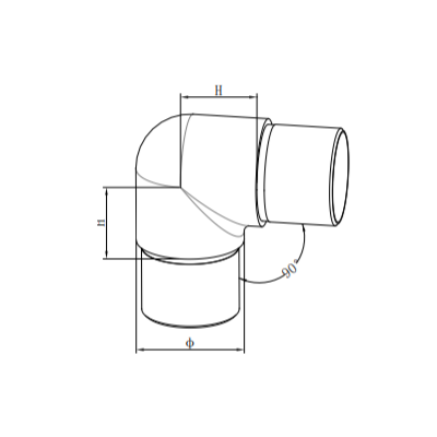 UNIKIM Stainless Steel Handrail Accessories Tube Connector Railing Flush Joint