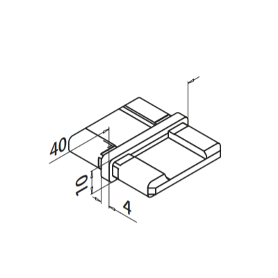 UNIKIM Stainless Steel Square Modern Handrail Mounting Connector Fitting