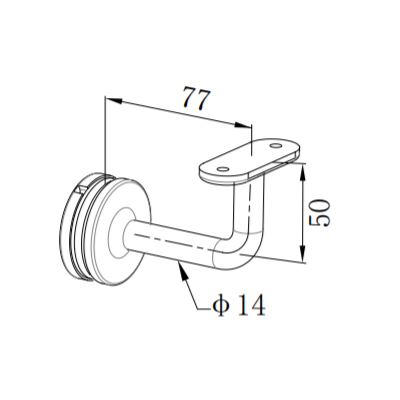 UNIKIM 304/316 Material Stainless Steel Fixing External Wall Handrail Brackets Factory