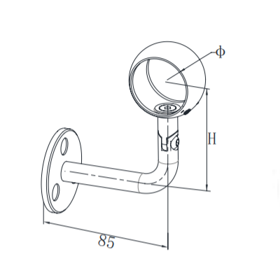 UNIKIM Top Technology Balustrade Glass Clamp Bracket Holder Parts Top Mounted Handrail Wall Ring Holder Bracket