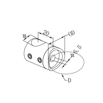 Handrail Fittings Square Bar Holder Stainless Steel Railing Fittings