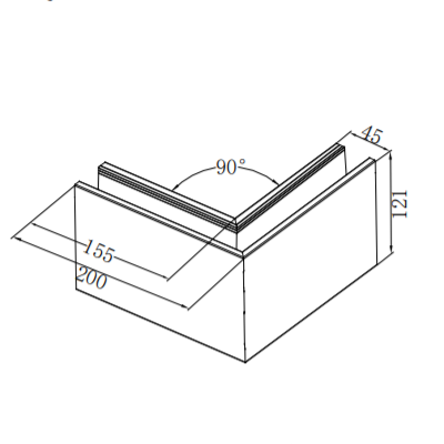 Aluminum U Channel Base Frameless Glass Outdoor Railing
