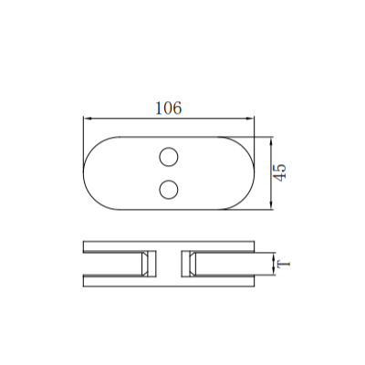 UNIKIM Hot Sale Glass Fitting Hardware Stainless Steel Polishing 304 / 316 Glass Clamp 180 Glass To Glass Clamp 